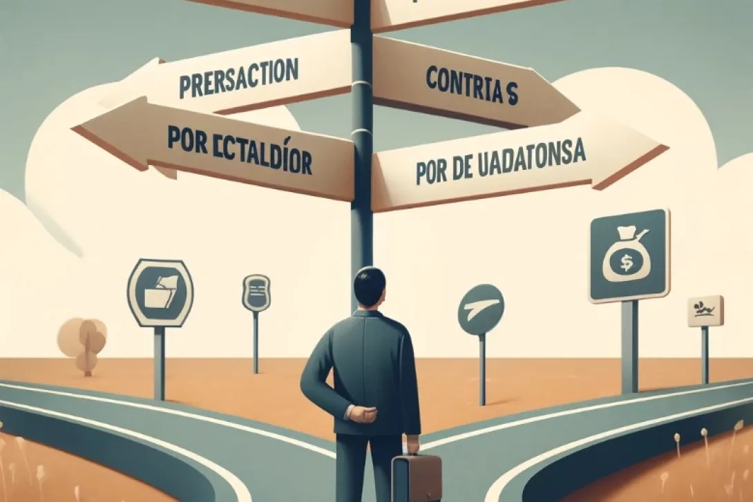 Autónomo con varios caminos