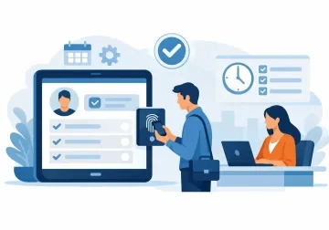 Ficha de empleado en tablet