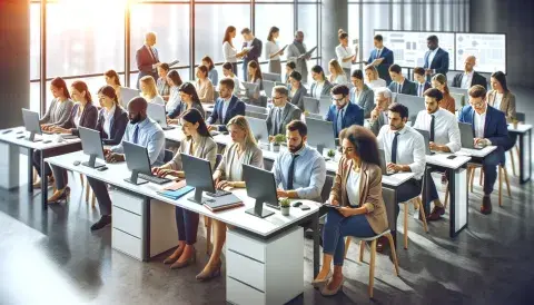 empleados en oficina