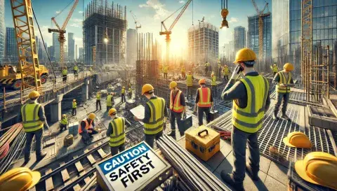 Trabajadores en la obra