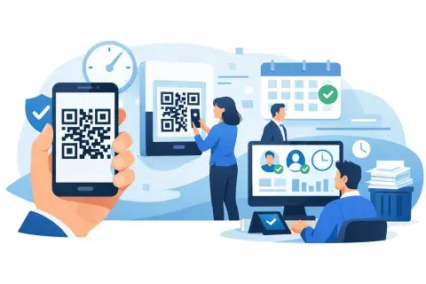 Movil en mano con qr