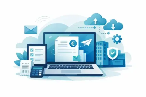 Factura en pantalla de ordenador