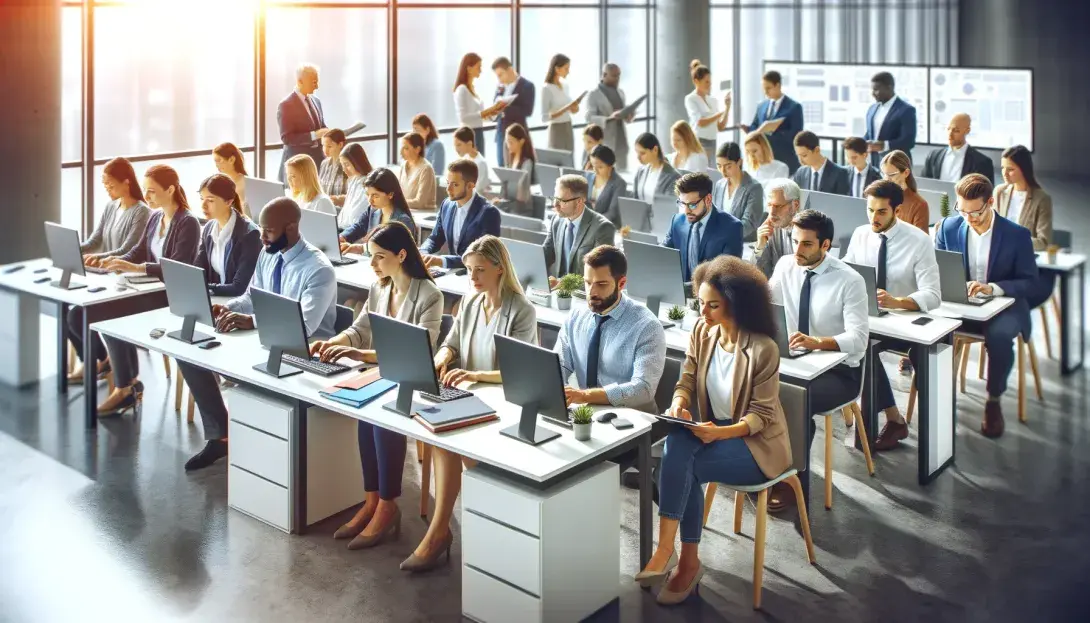 empleados en oficina