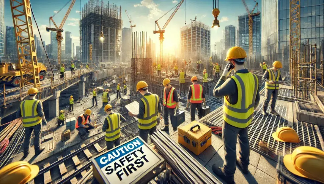 Trabajadores en la obra