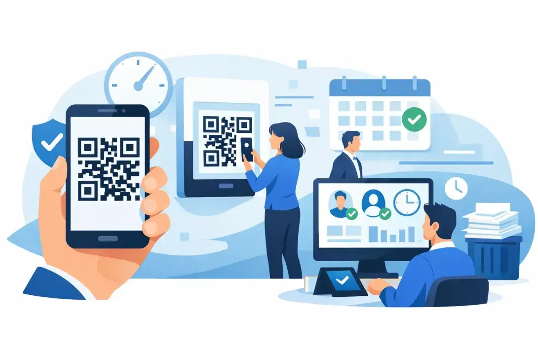 Movil en mano con qr