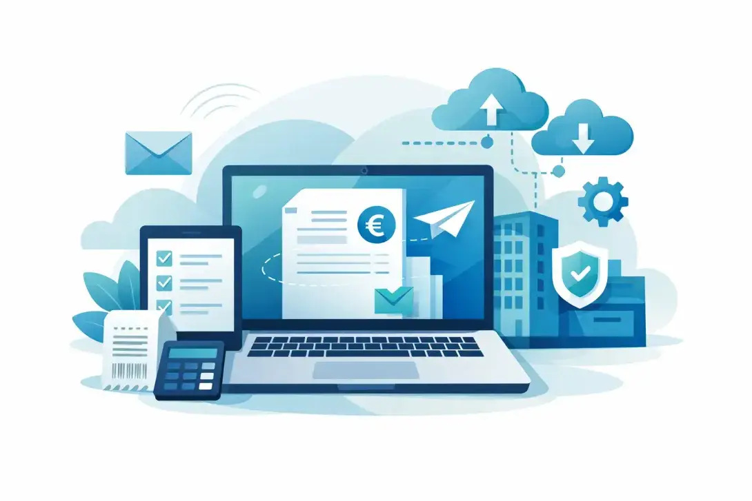 Factura en pantalla de ordenador